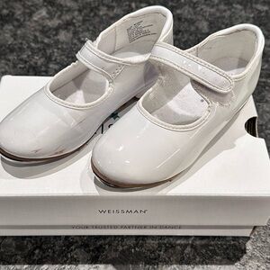 Weissman Glossy White Kids Dress Shoes